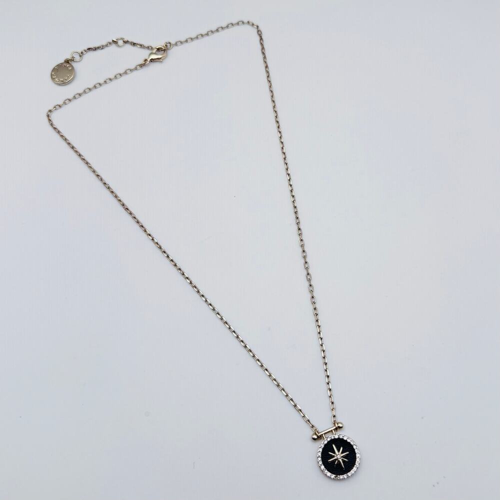 Vince Camuto Crystal Halo Star Pendant Necklace In Gold Tone - Picture 2 of 3